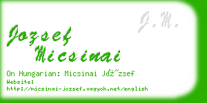 jozsef micsinai business card